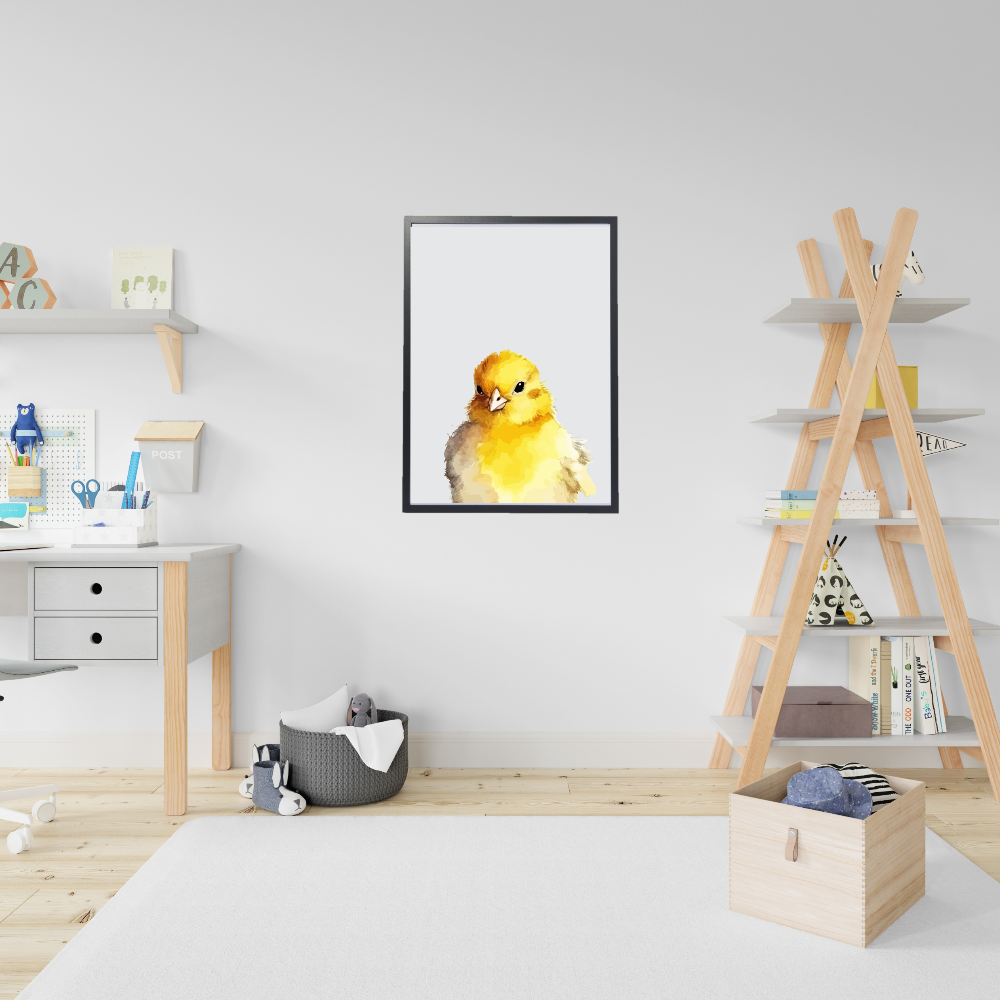 kuiken dierenposter in kinderkamer