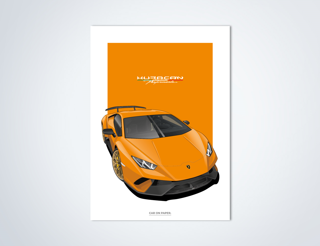 Lamborghini Huracan Performante Oranje Poster
