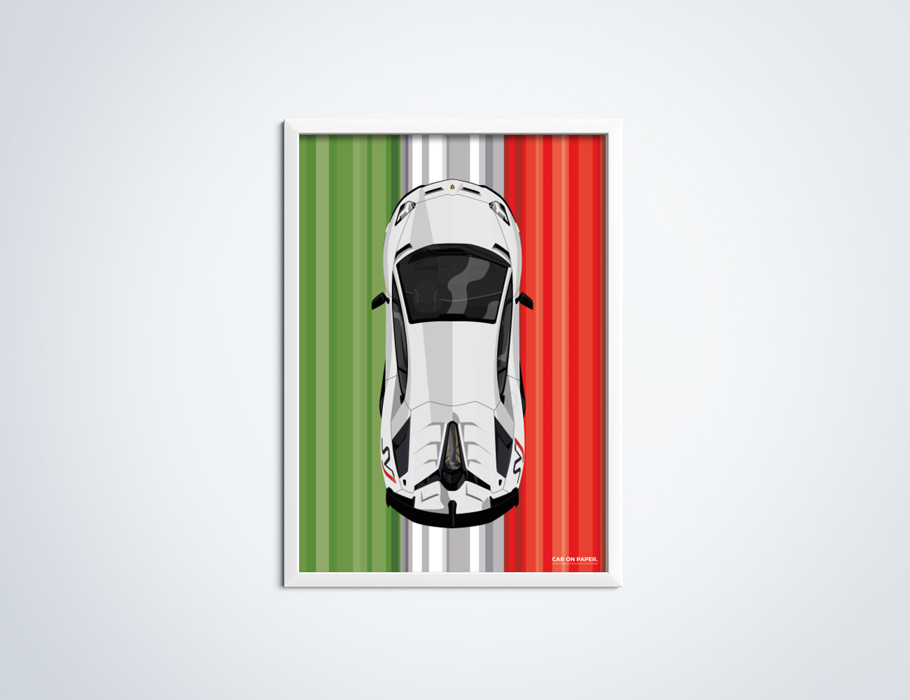 Lamborghini Aventador SVJ Italy Poster in Lijst