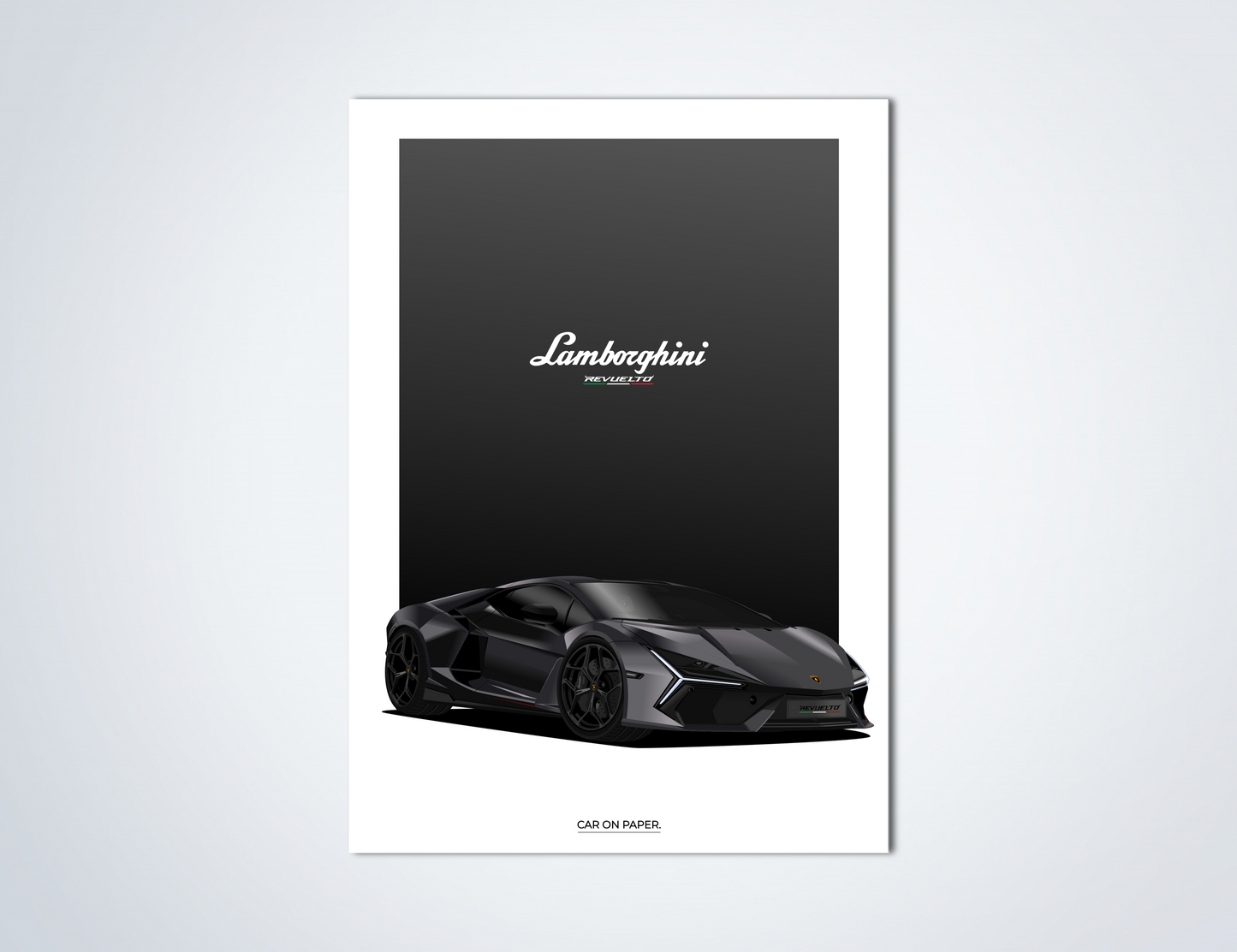 Lamborghini Revuelto Zwart Poster