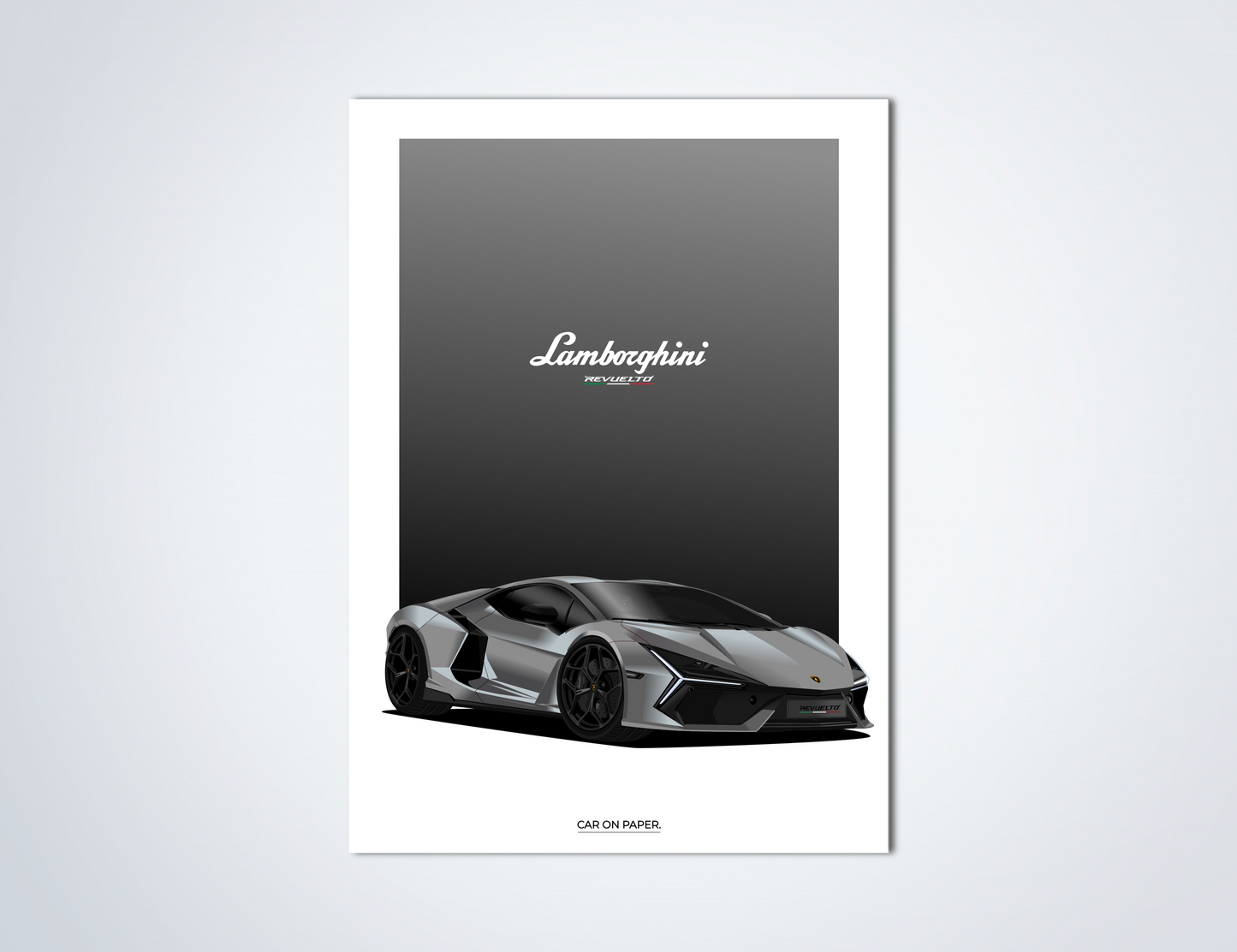 Lamborghini Revuelto Grijs Poster