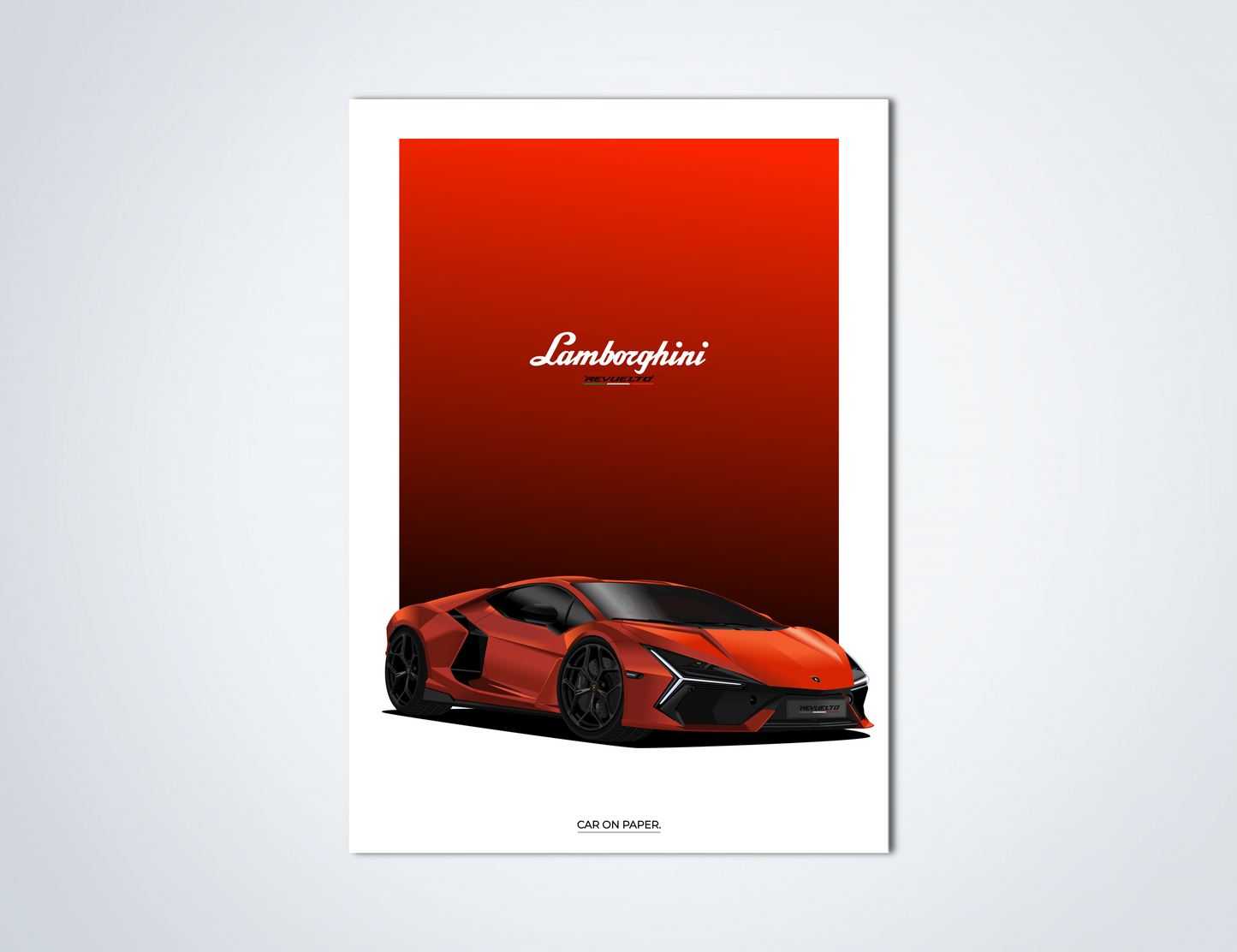 Lamborghini Revuelto Oranje Poster