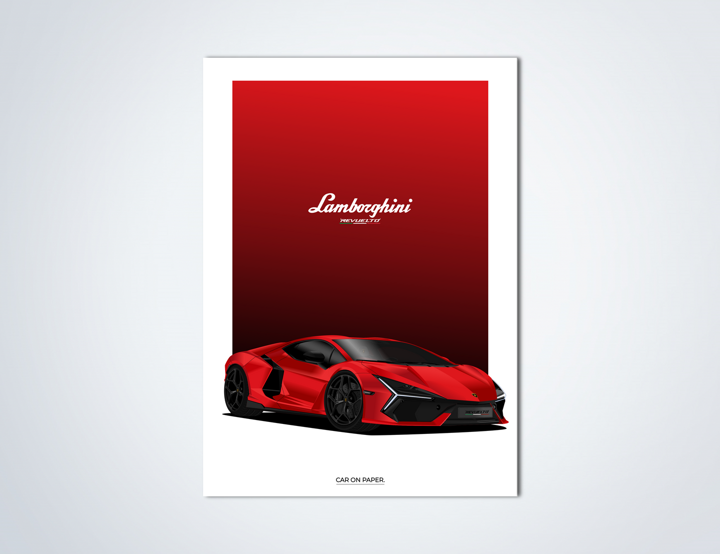 Lamborghini Revuelto Rood Poster