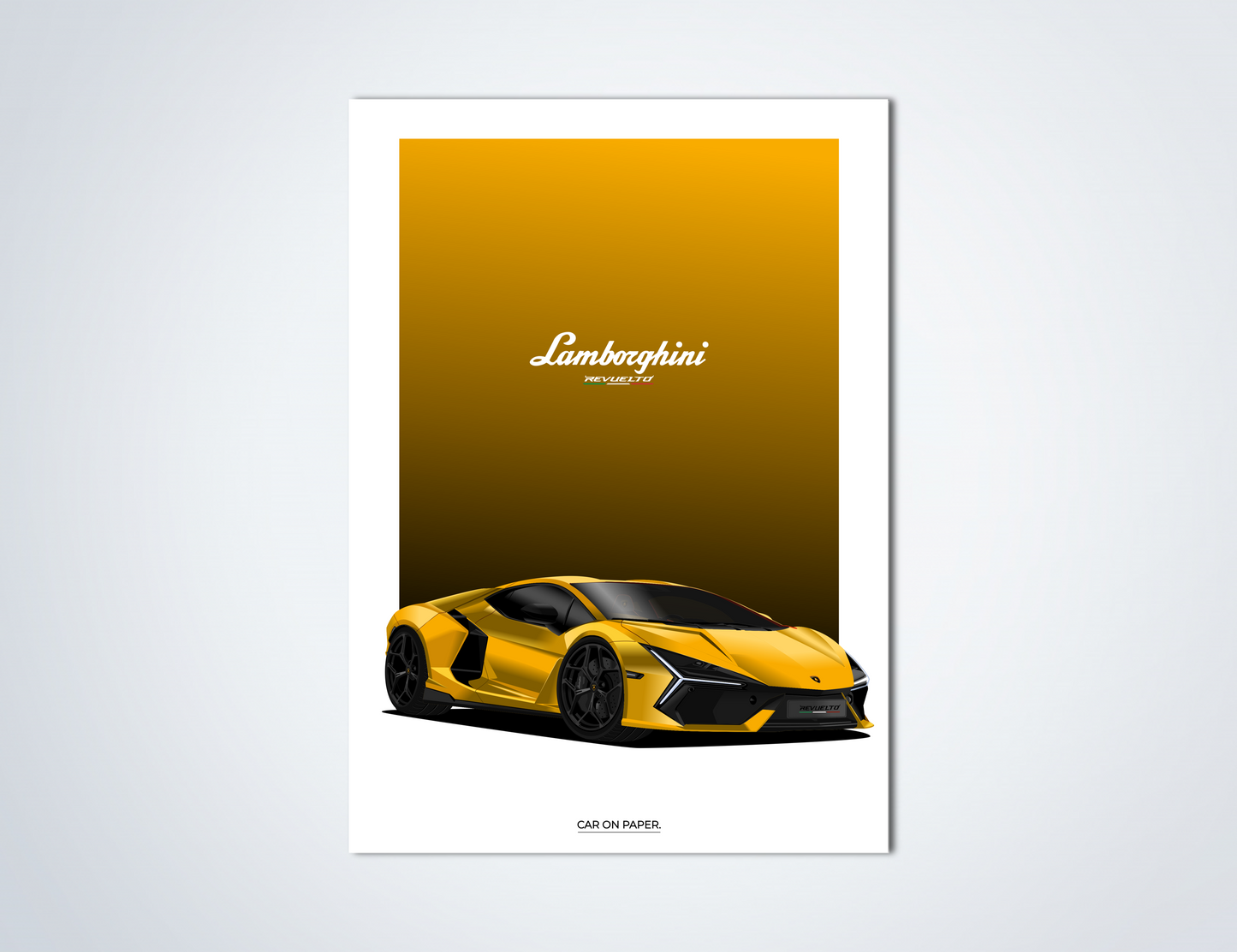 Lamborghini Revuelto Geel Poster