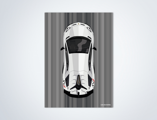 Lamborghini Aventador SVJ Wit Poster
