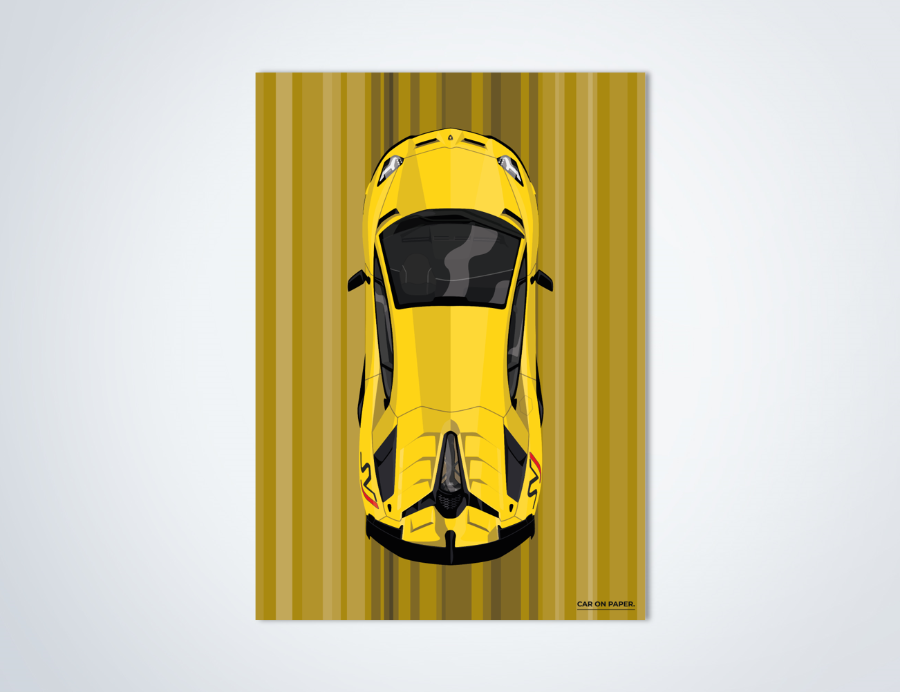 Lamborghini Aventador SVJ Geel Poster