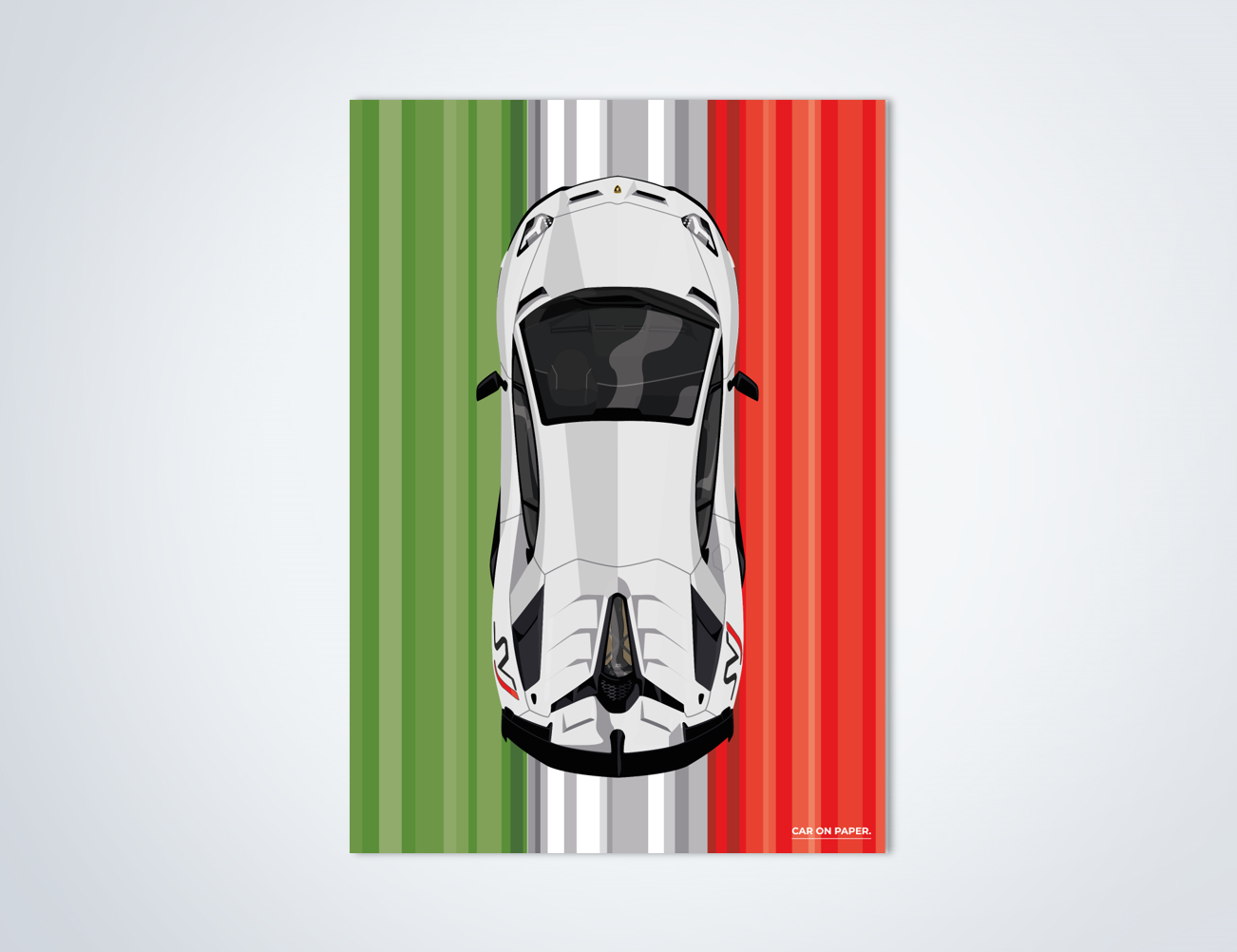 Lamborghini Aventador SVJ Italy Poster