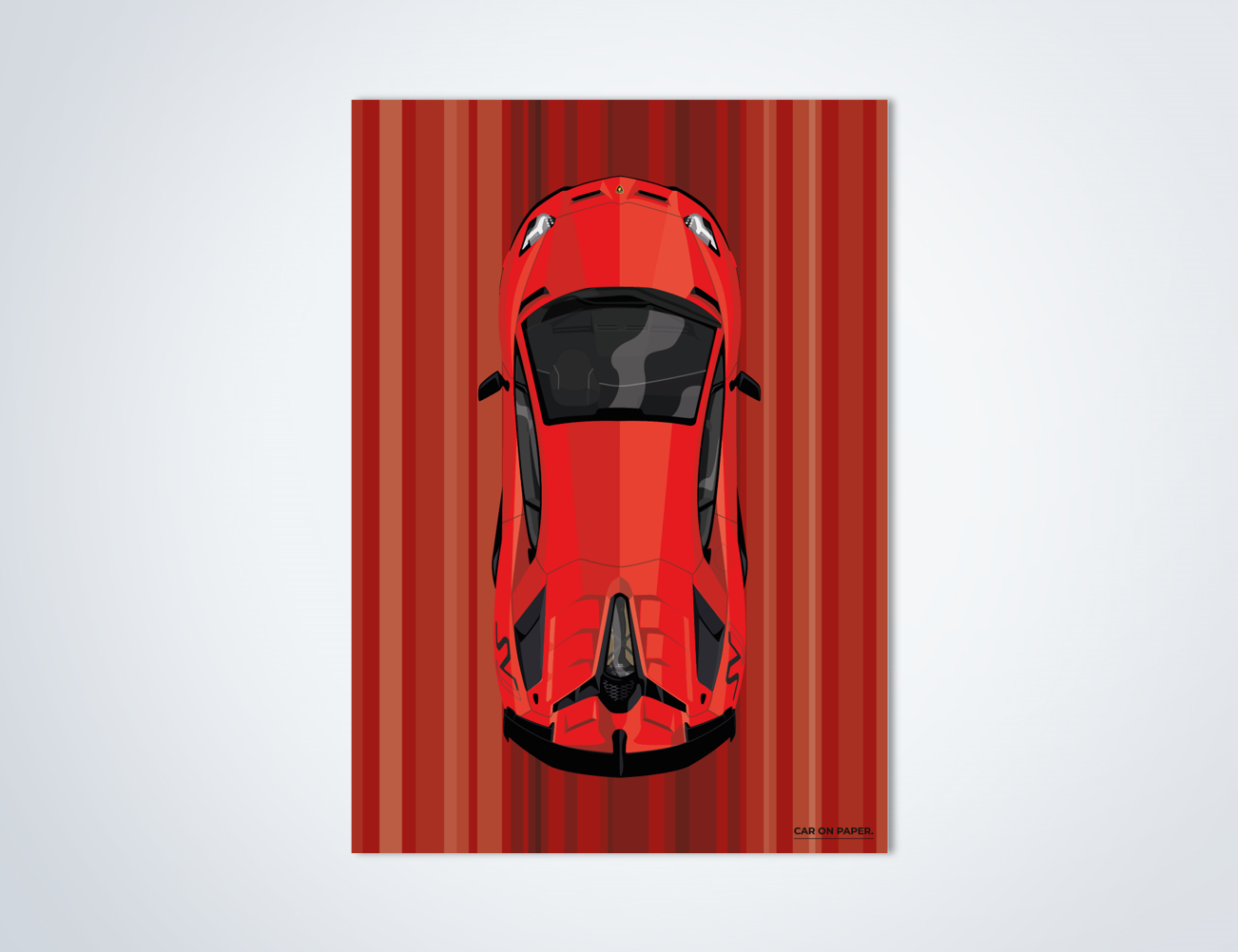 Lamborghini Aventador SVJ Rood Poster