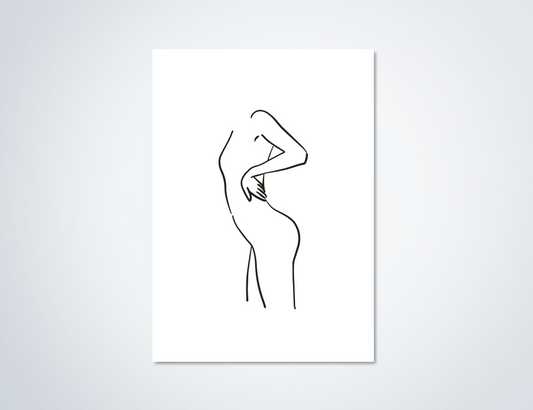 Line Art Body Poster