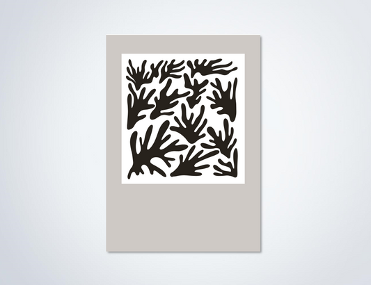 Line Art Coral Poster