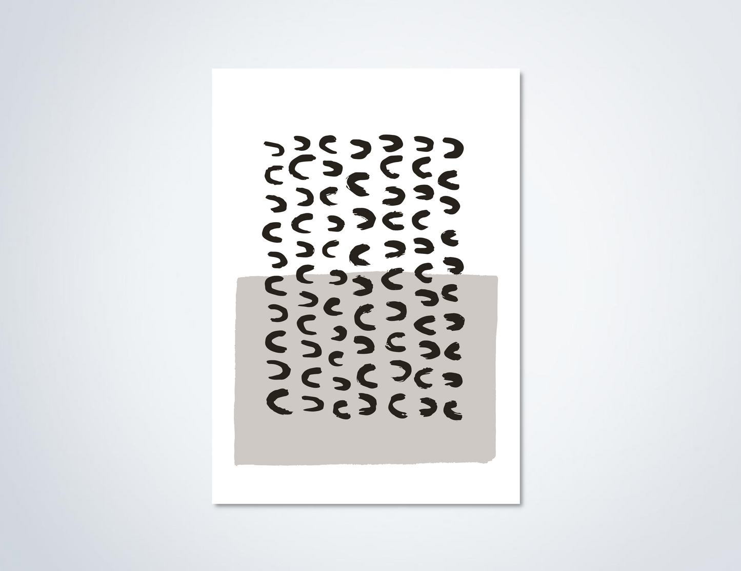 Line Art Leopard Poster
