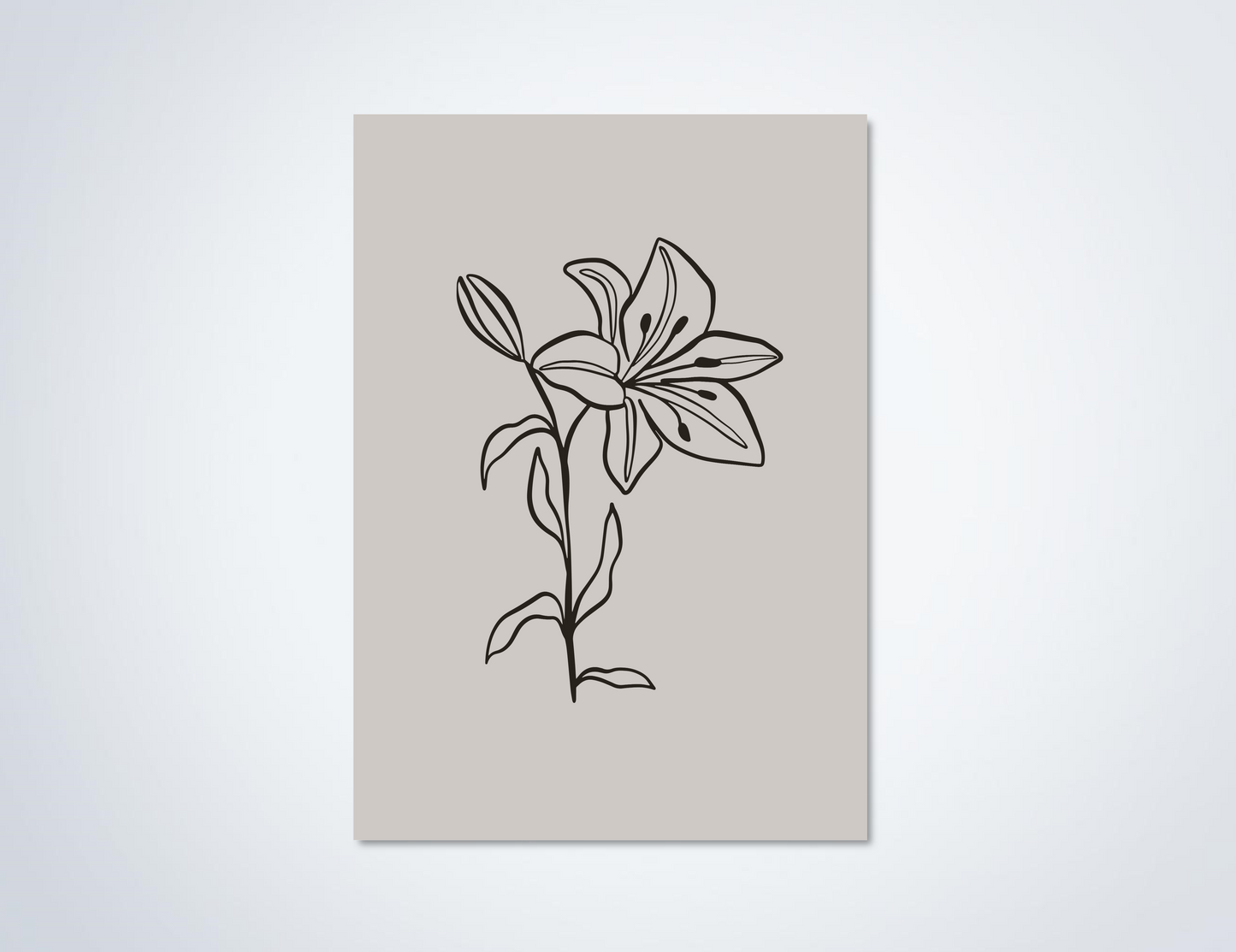 Line Art Lily Poster