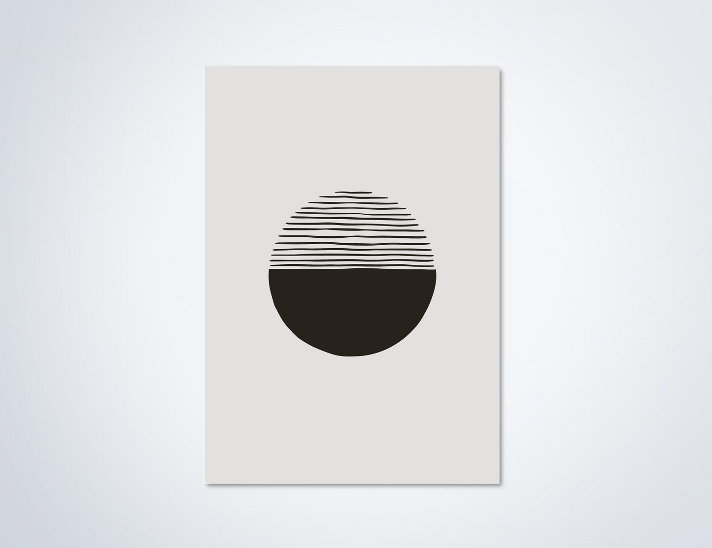 Line Art Sunset Poster
