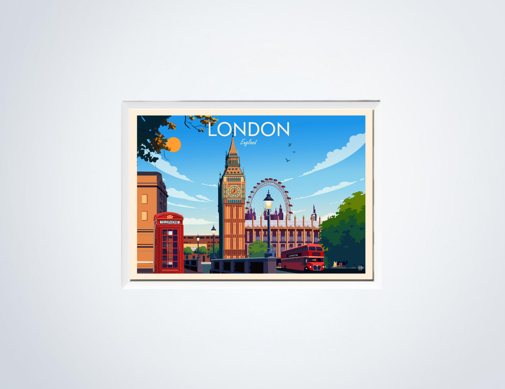 Londen Poster Verticaal in Lijst
