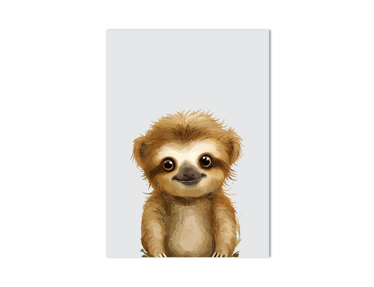 Luiaard dierenposter