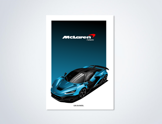 McLaren W1 Lichtblauw op Poster