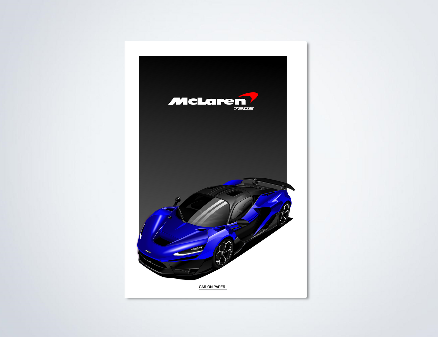 McLaren W1 Donkerblauw op Poster