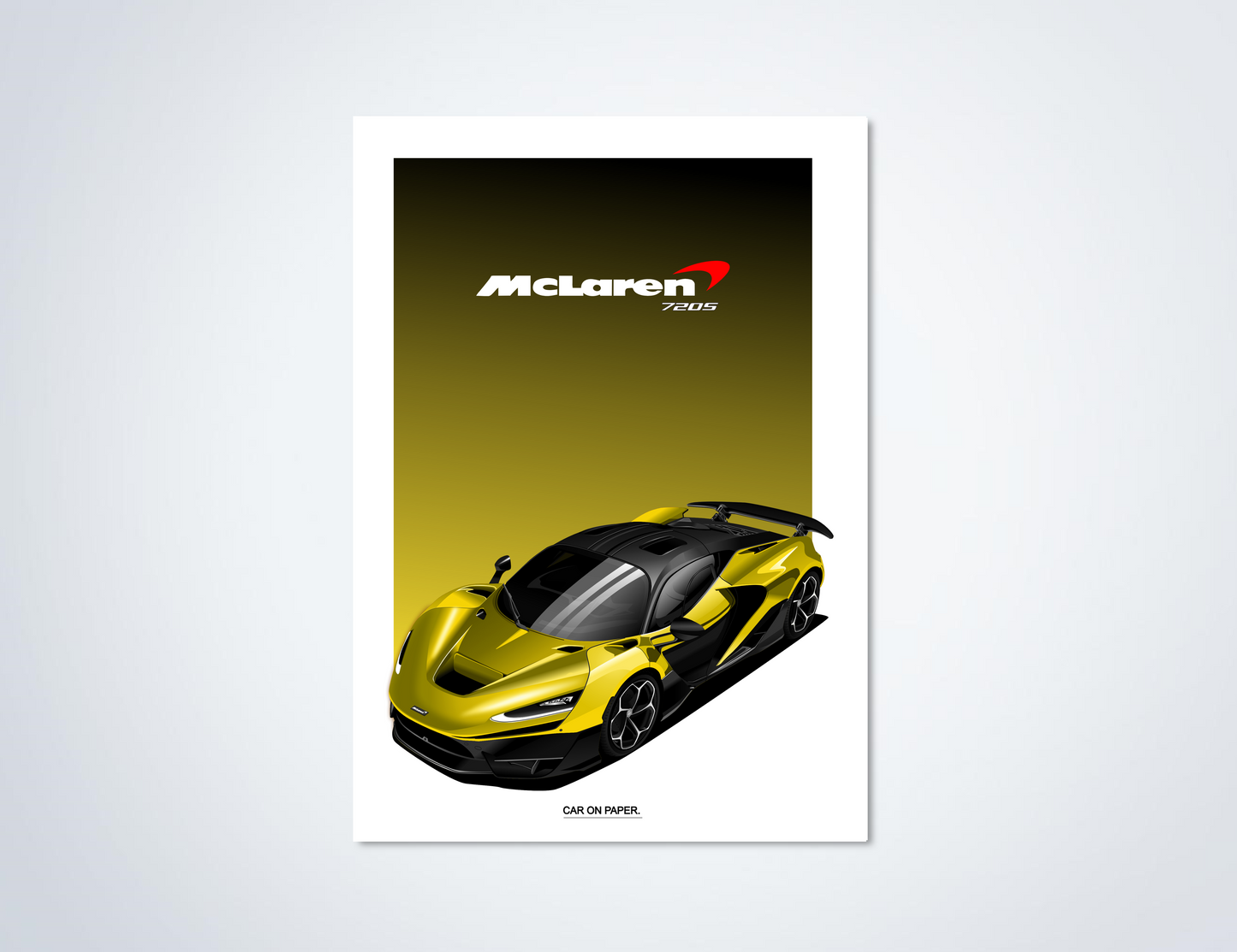 McLaren W1 Geel op Poster