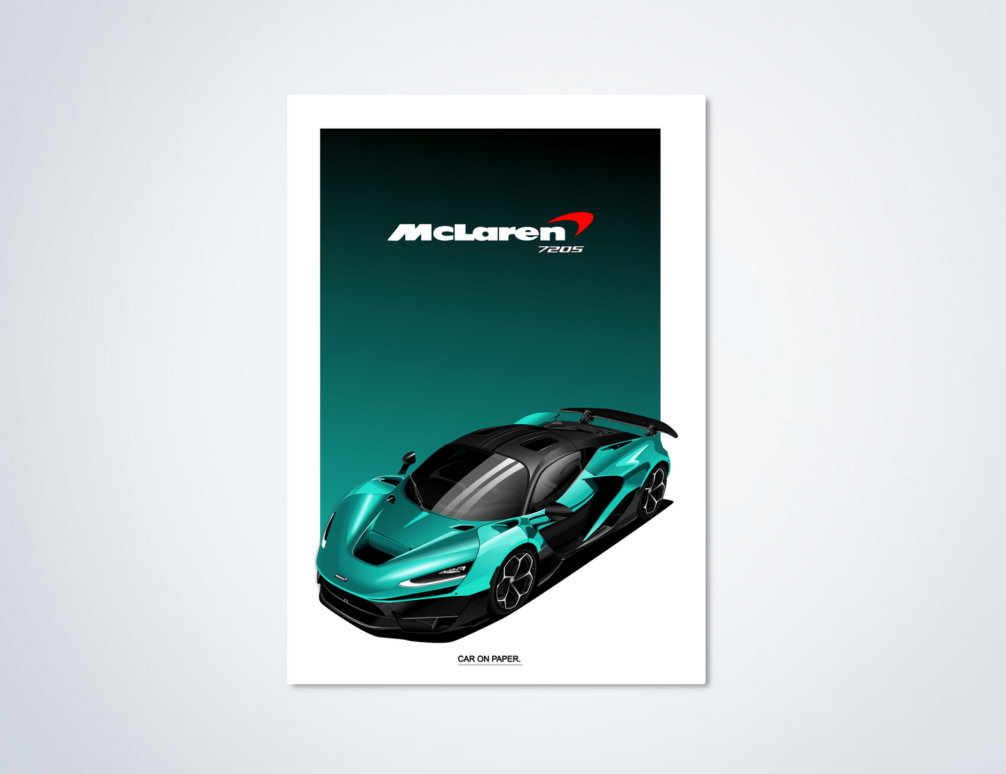 McLaren W1 Groen op Poster