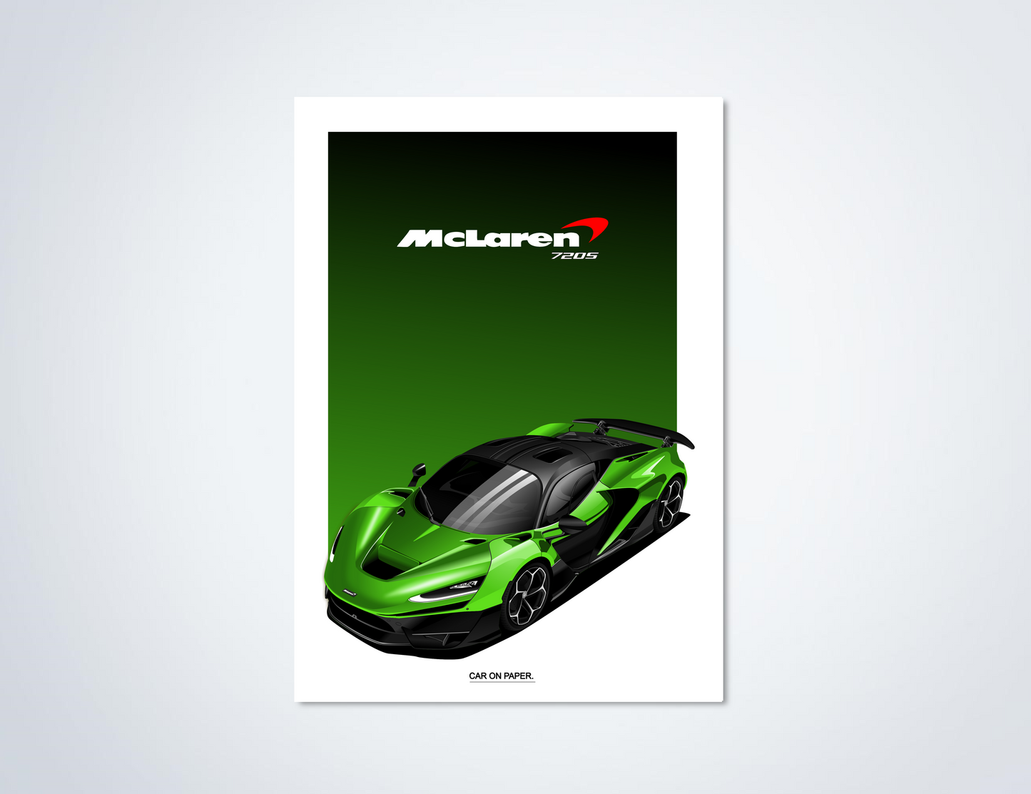 McLaren W1 Lichtgroen op Poster