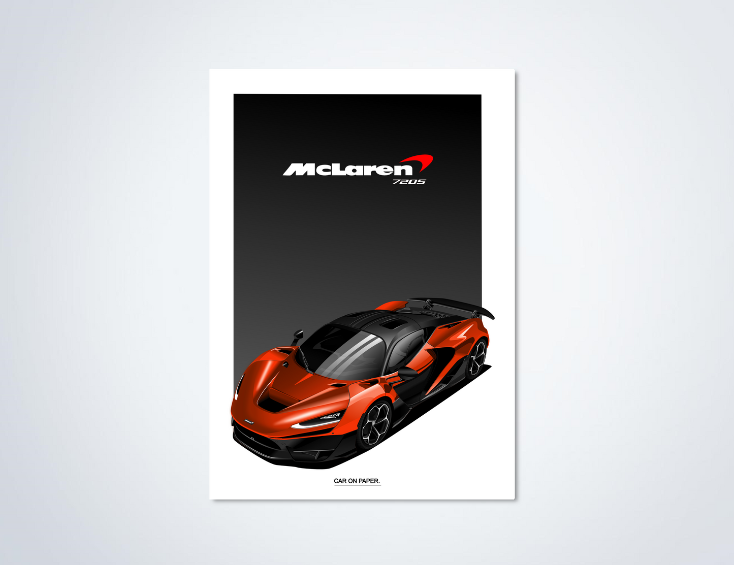 McLaren W1 Oranje op Poster