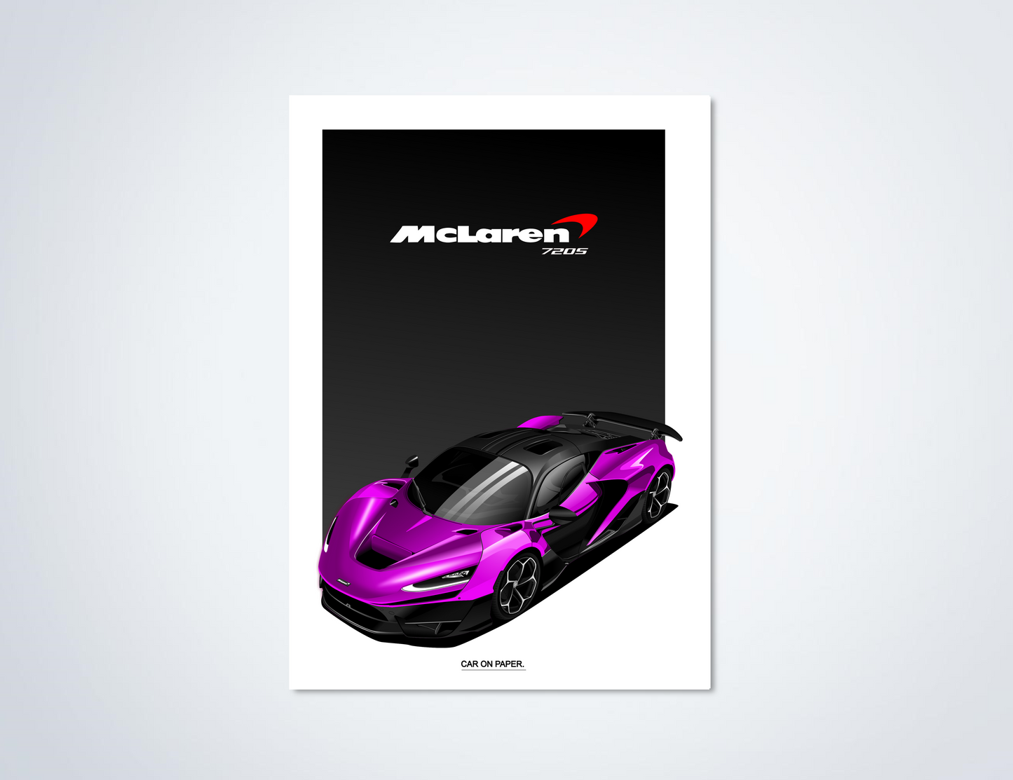 McLaren W1 Paars op Poster