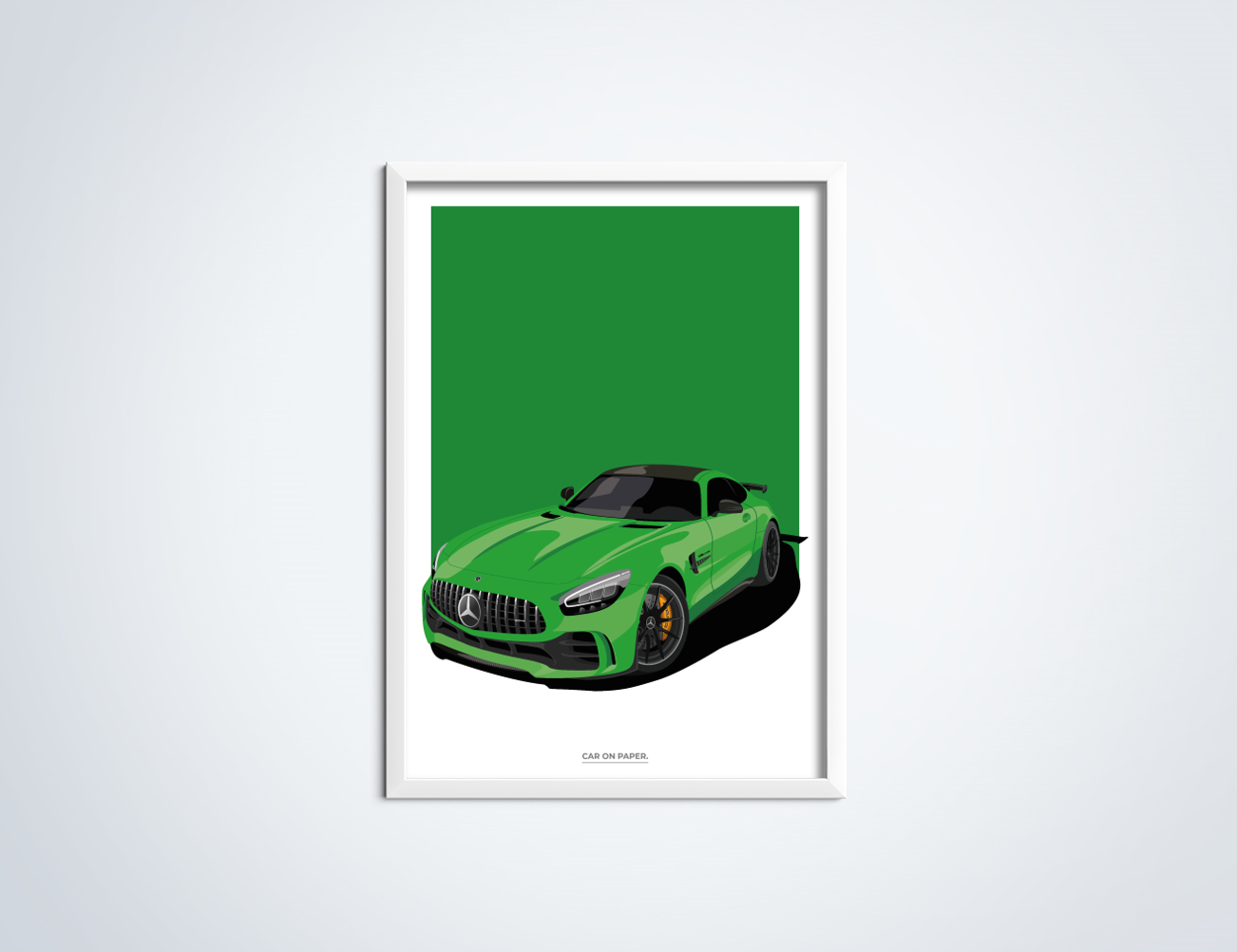 Mercedes-AMG GT R Groen2 Poster in Lijst