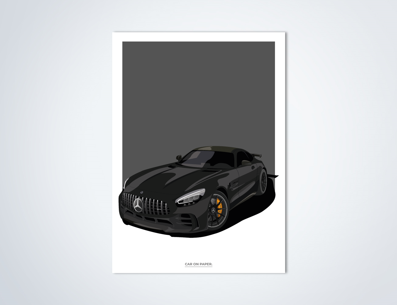 Mercedes-AMG GT R Zwart Poster