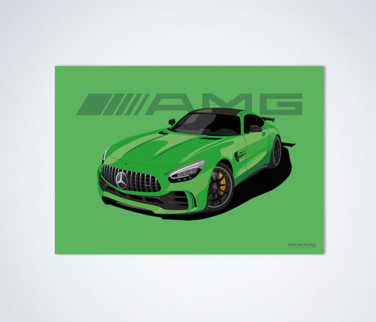 Mercedes-AMG GT R Groen Poster