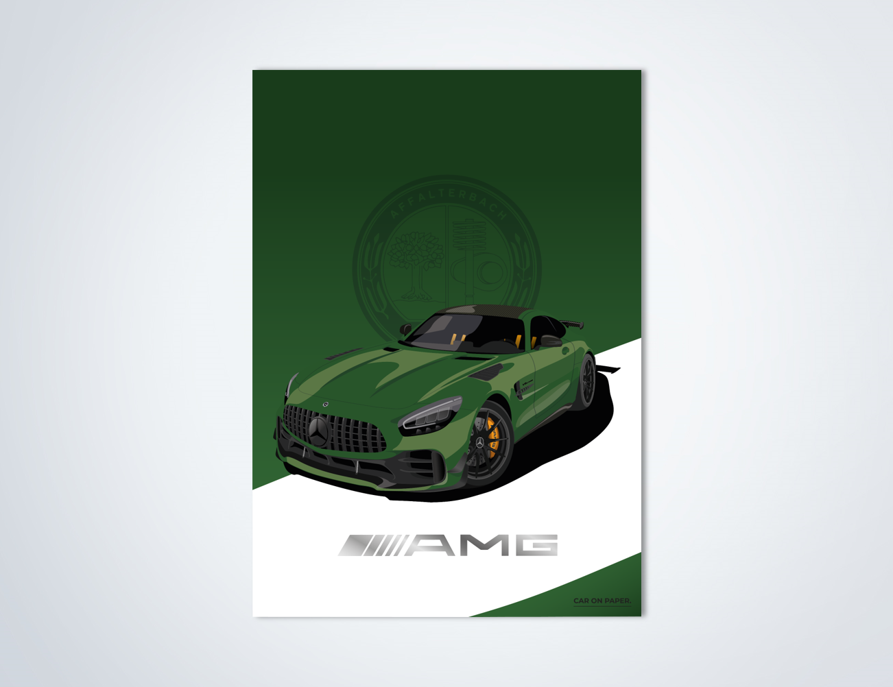 Mercedes-AMG GT R PRO Groen Poster