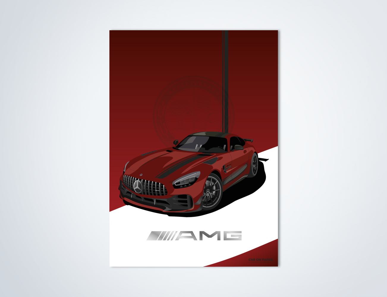 Mercedes-AMG GT R PRO Rood Poster