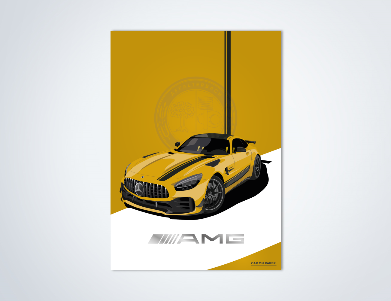 Mercedes-AMG GT R PRO Geel Poster