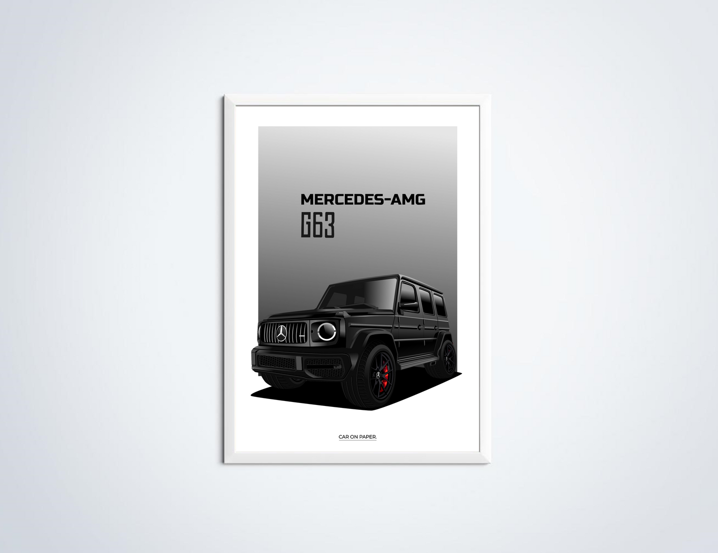 Mercedes AMG G63 Zwart Poster in Lijst