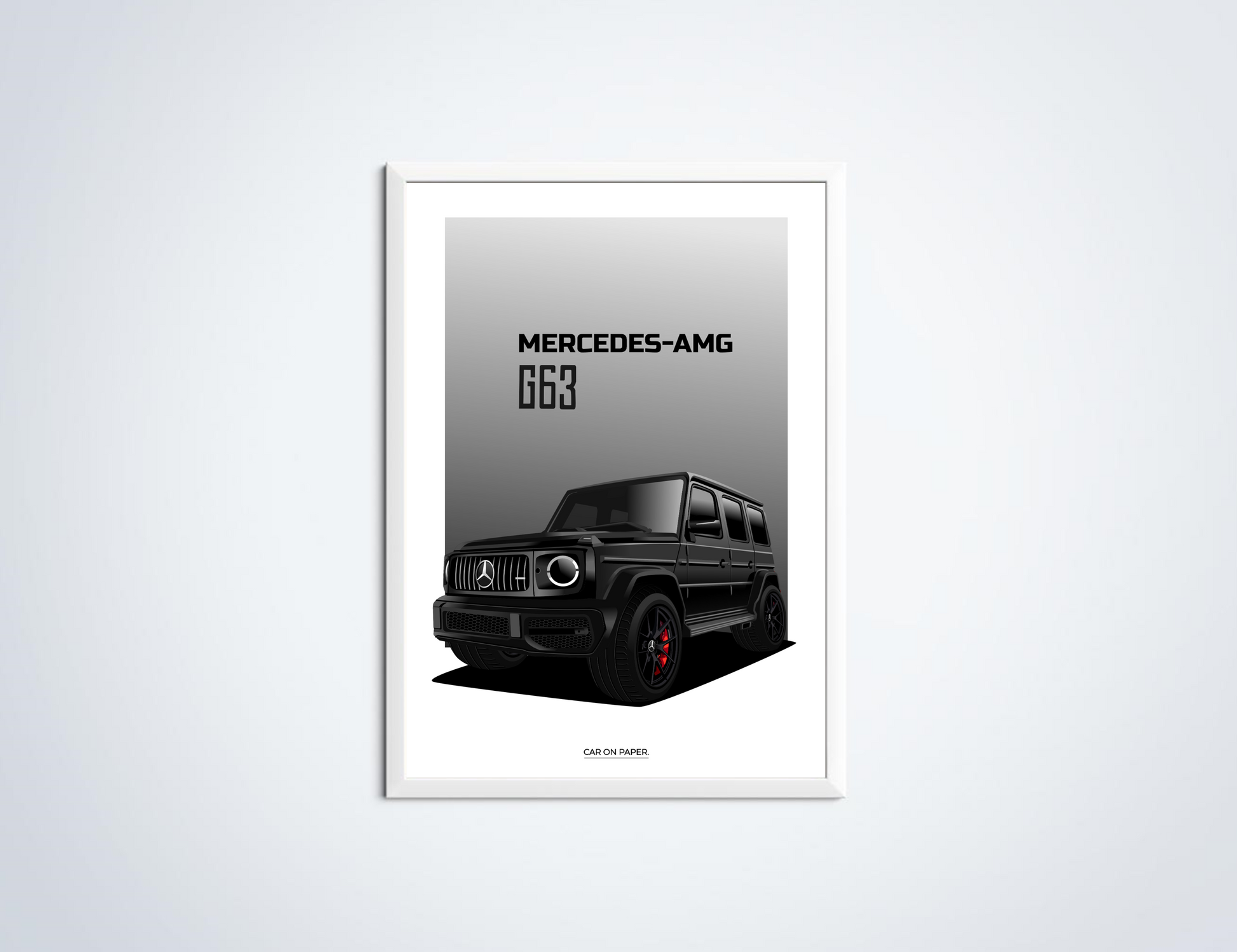 Mercedes AMG G63 Zwart Poster in Lijst