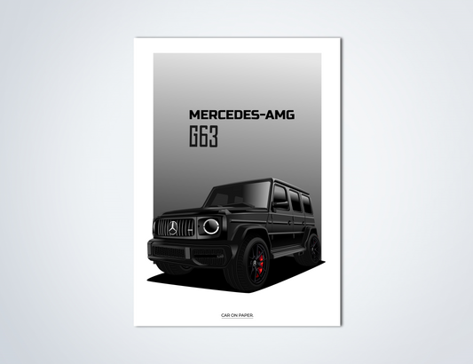 Mercedes AMG G63 Zwart Poster