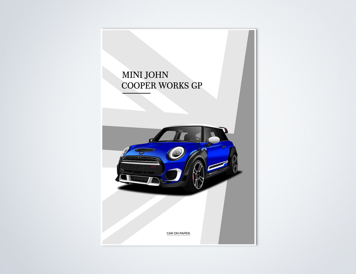 MINI JCW GP3 Blauw Poster