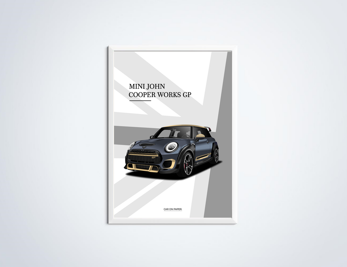 MINI JCW GP3 Grijs Poster in Lijst