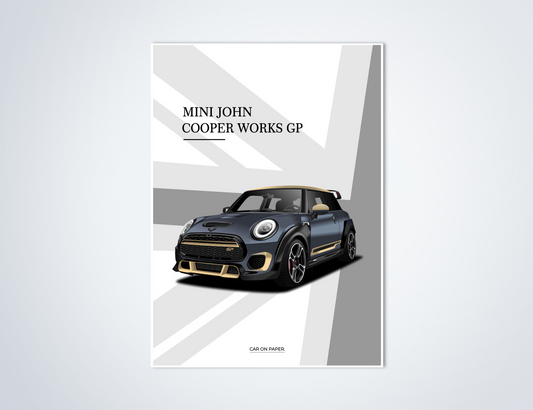 MINI JCW GP3 Grijs Poster