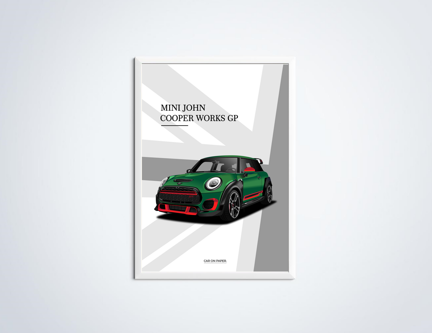 MINI JCW GP3 Groen Poster in Lijst