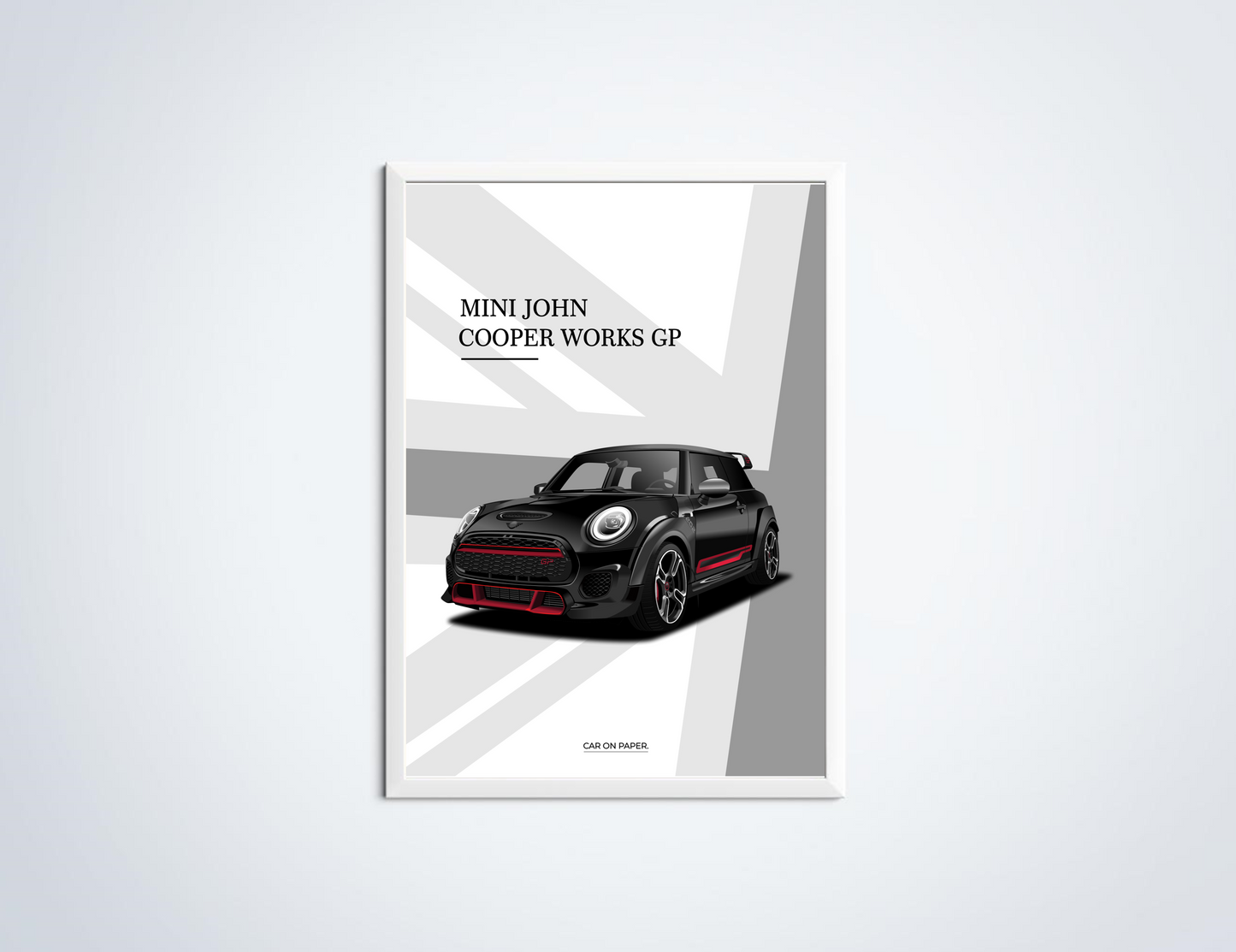 MINI JCW GP3 Zwart Poster in Lijst