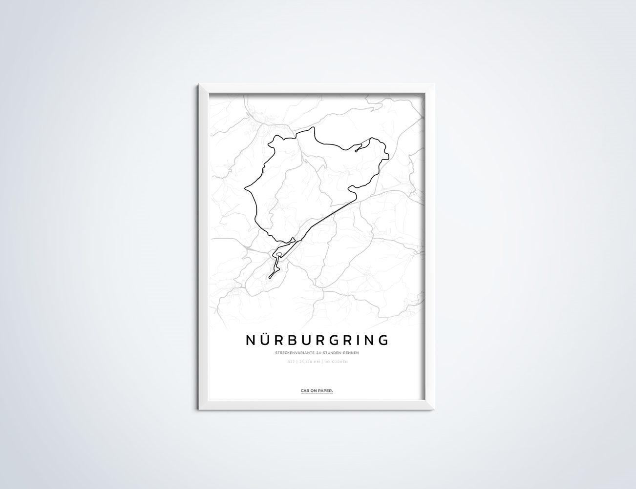 Nürburgring 24 Uurs Circuit Poster in Lijst