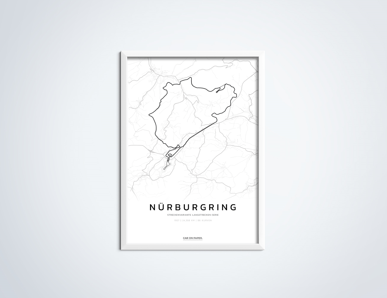 Nürburgring Langstrecken Circuit Poster in Lijst