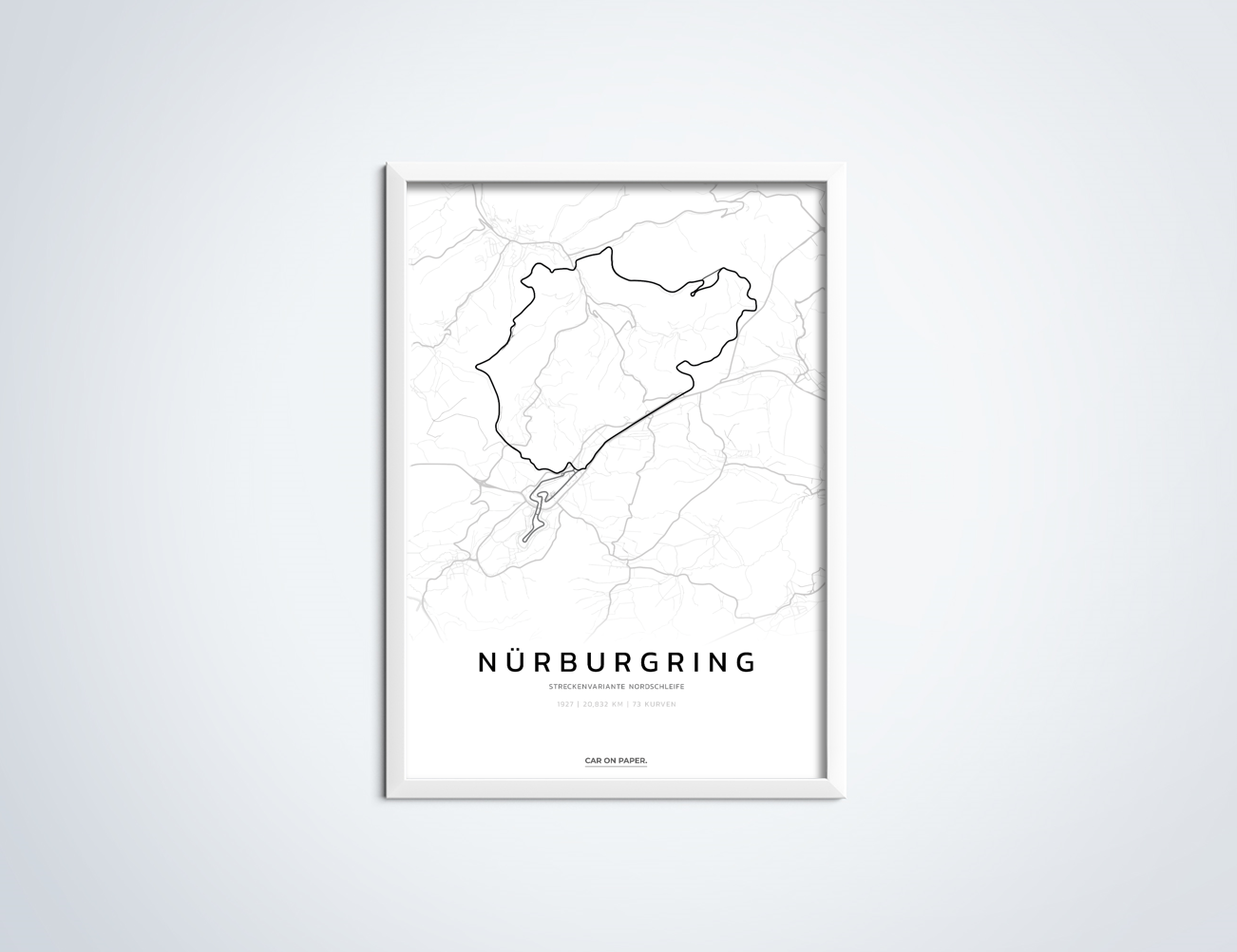 Nürburgring Nordschleife Circuit Poster in Lijst