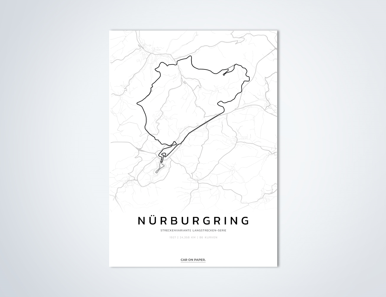 Nürburgring Langstrecken Circuit Poster