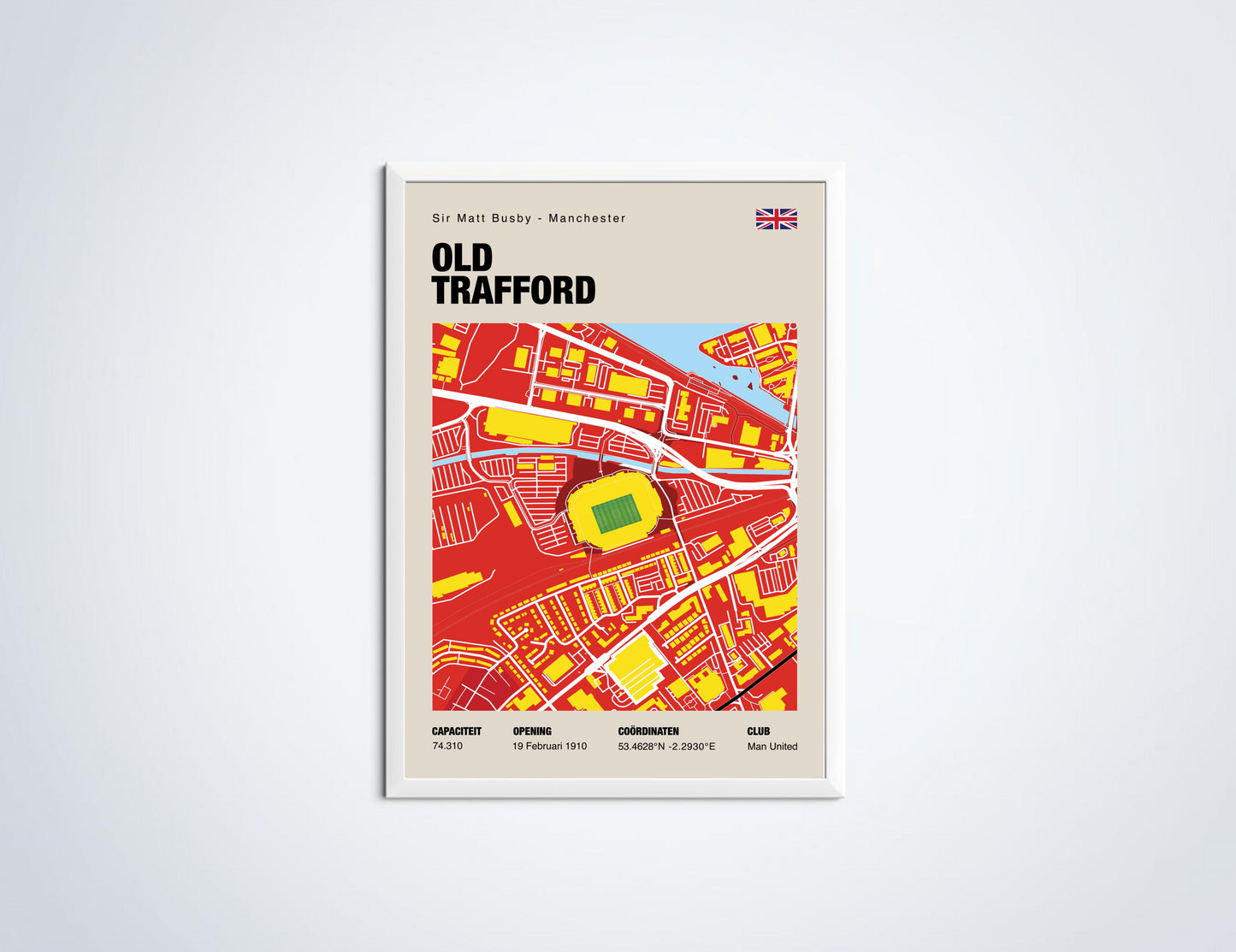 Poster Old Trafford in Lijst