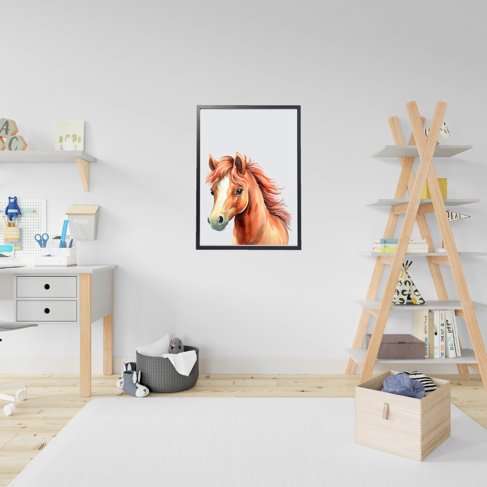 Pony dierenposter in kinderkamer