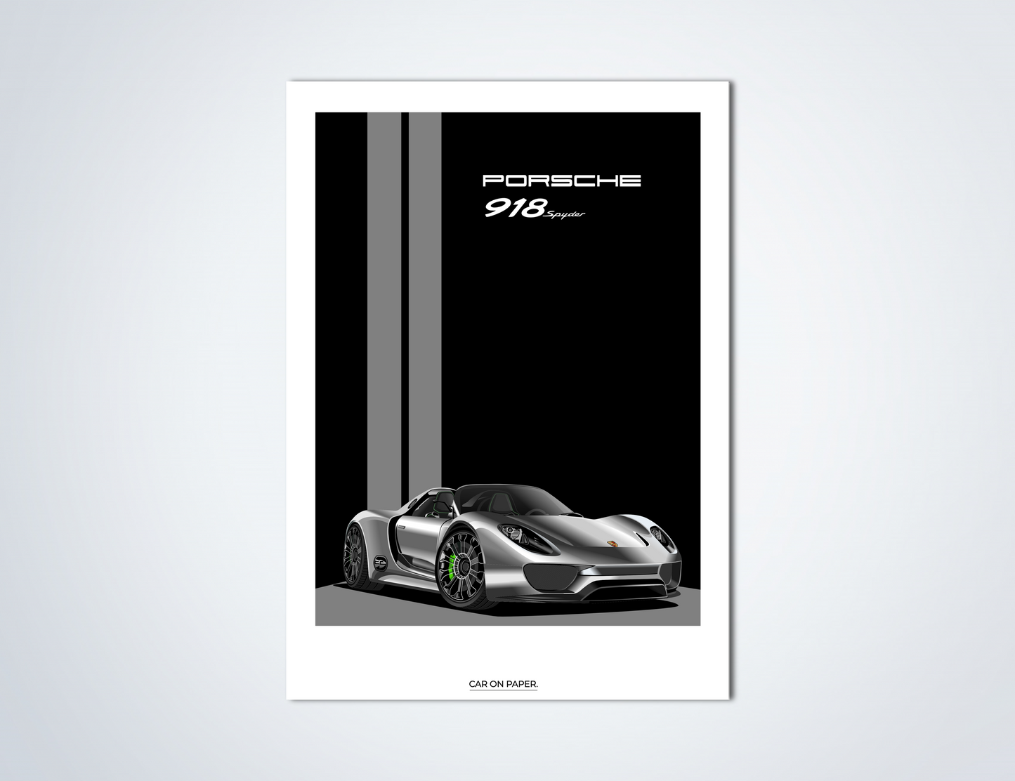 Porsche 918 Spyder Grijs Poster