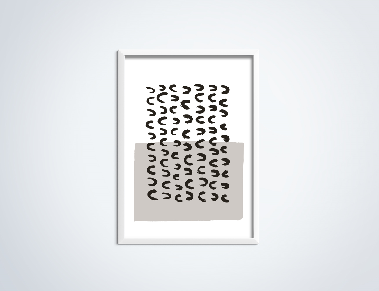 Line Art Poster Leopard in Lijst