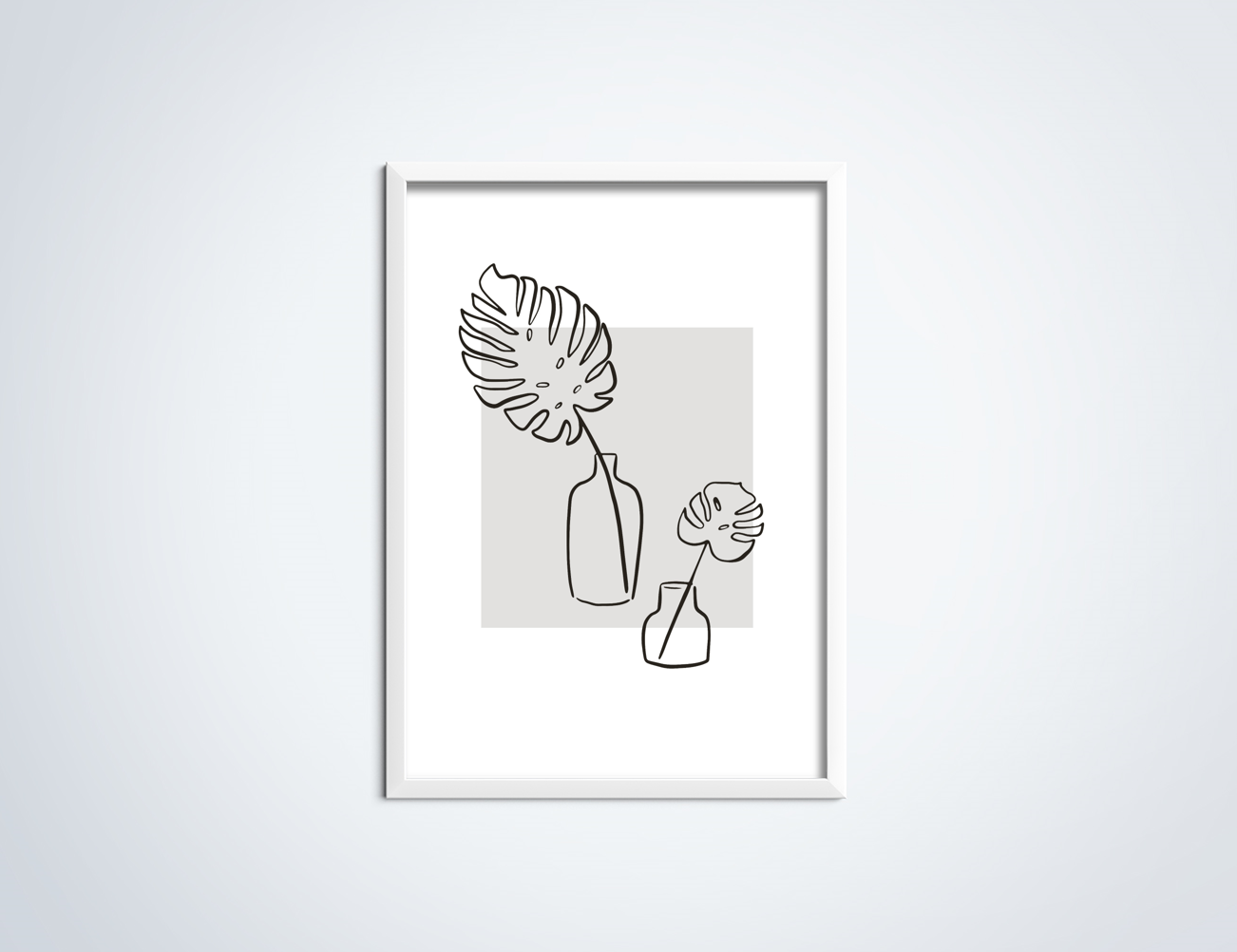 Line Art Leaf poster