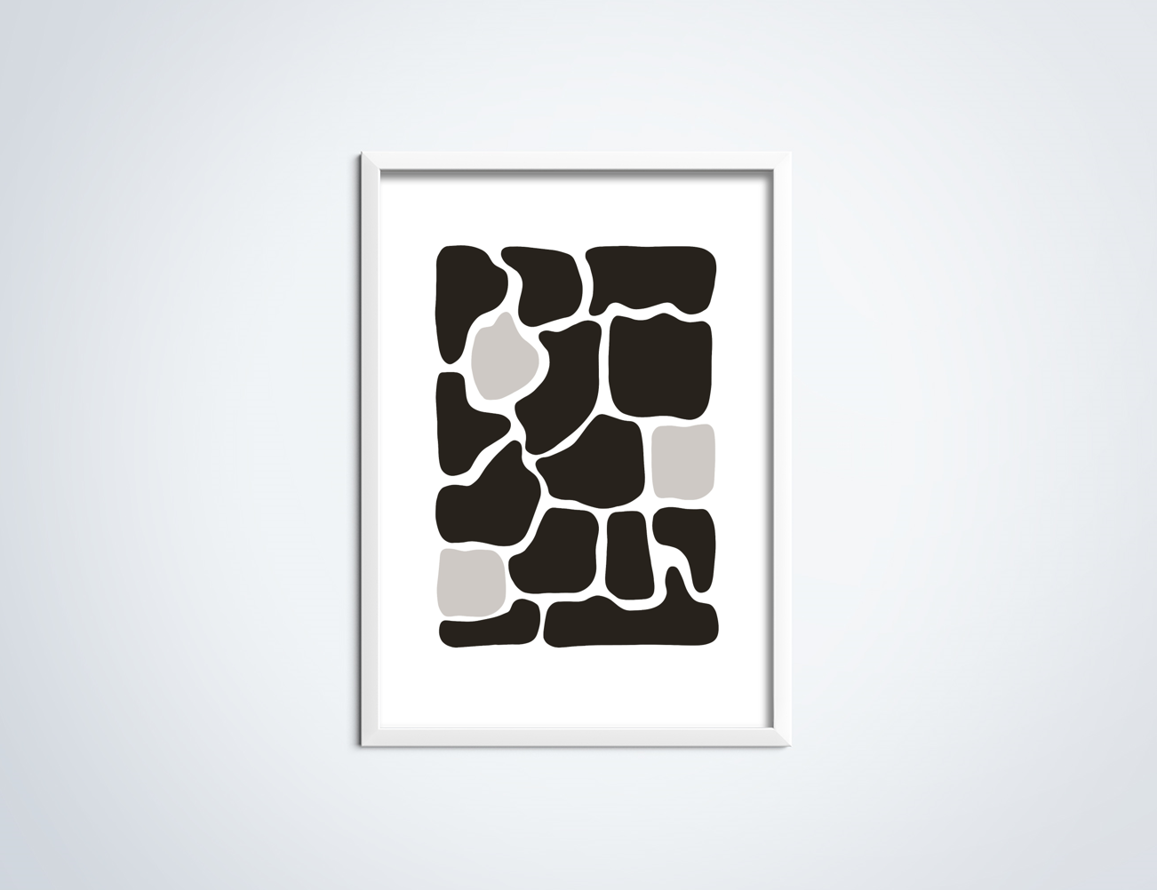 Line Art Tile Poster in Lijst